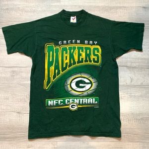Vintage 1996 Green Bay Packers T-Shirt XL Green 90s Single Stitch Made In USA